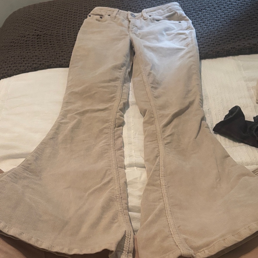 BDG Beige Corduroy Flare Pants